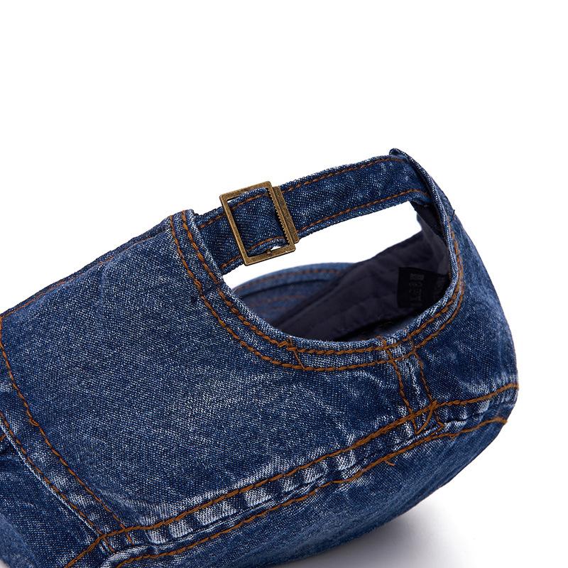 Denim Flat Cap Unisex Spring Summer Cap Sunscreen Sun Hat