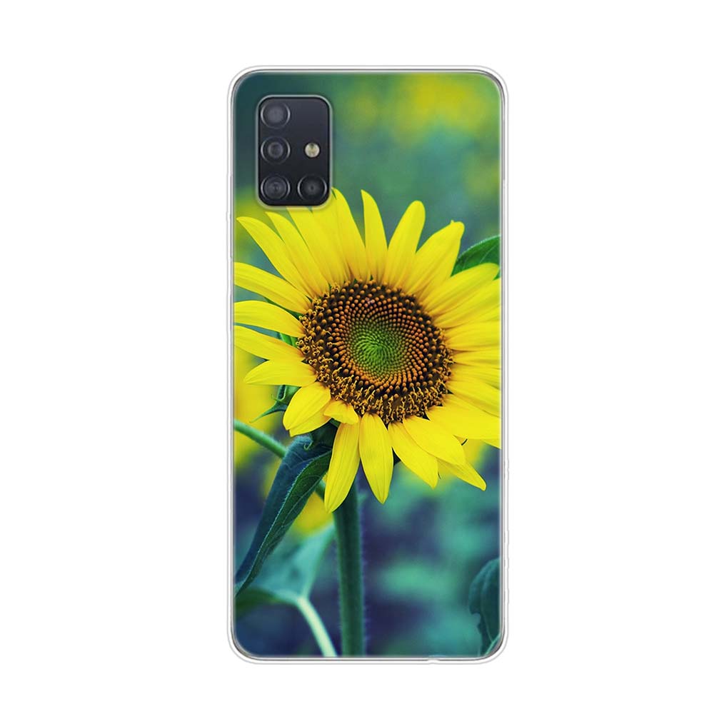 Summer Daisy Sunflower For Samsung Galaxy A01 A11 A12 A22 A21S A31 A41 A42 A51 A71 A32 A52 A72 A02S Soft Phone Case