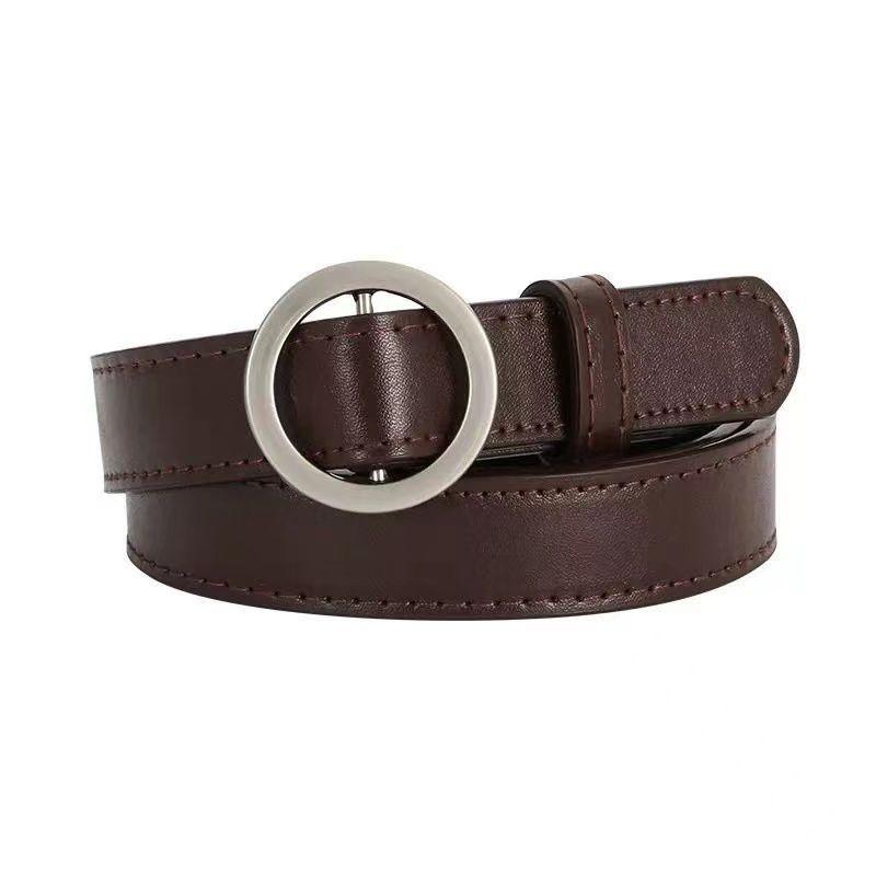 Elegant Black Pu Women's Belt Stylish Korean Design Minimalist Adjustable Fashion Accessory