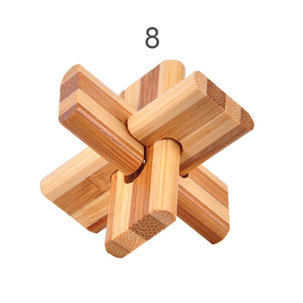 Bamboo IQ For Adults Kids Children Interlocking Puzzle Toy Brain Teaser Classic Toys Kong Ming Lock