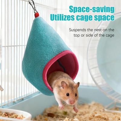 Hangable Hamster Hammock Cage Accessory Small Pet Squirrel Hammock For Enrichment Relaxing Sleeping Indoor Outdoor Tiny Pet