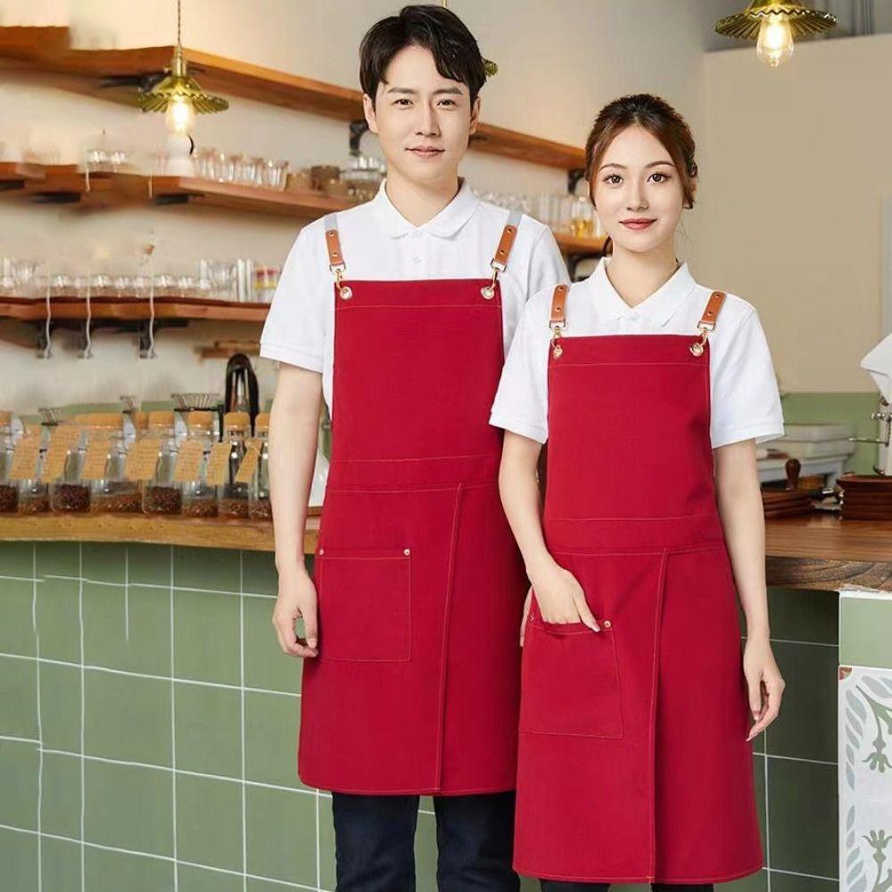 Wear-resistant Canvas Apron Waterproof Florist Apron Durable Painting Apron  Studio