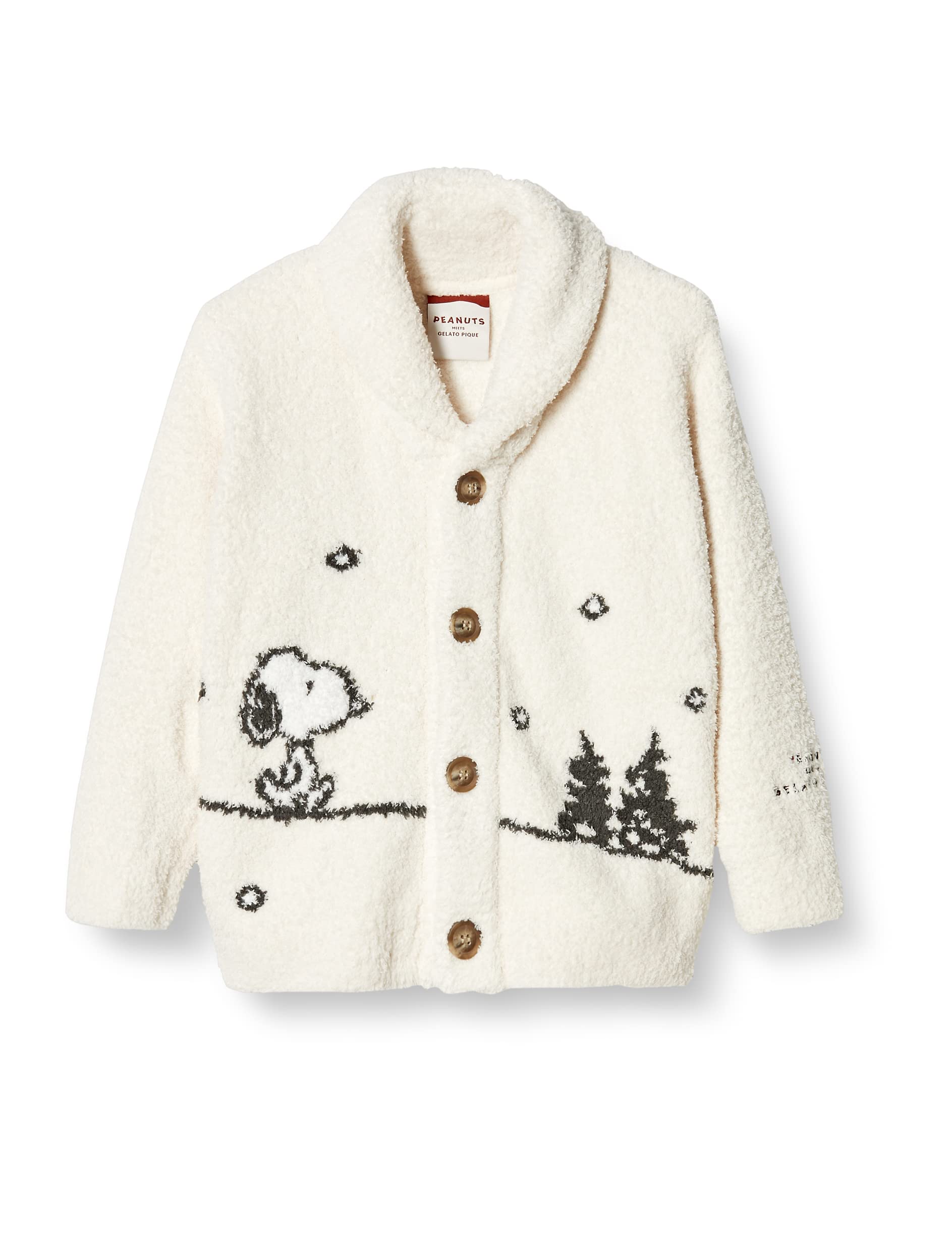 

SNOOPY Panel JQDkids Shawl Cardigan PKNT215406 IVR XXS [Gelato Pique]