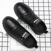 Black Men's Shoes  Leather Casual Shoes for Men Fashion Sneakers  Walking Four Seasons Comfortable British Men Shoes