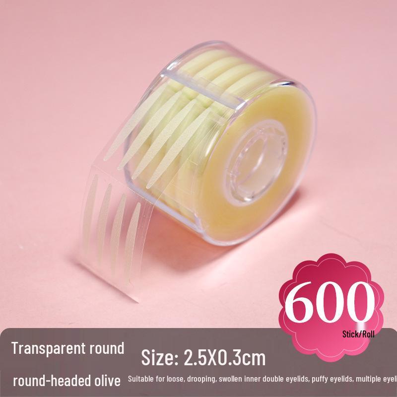 Shu Xiuyan Roll-On Invisible Double Eyelid Stickers Set - 600 Pieces, Natural Look with Application Tools