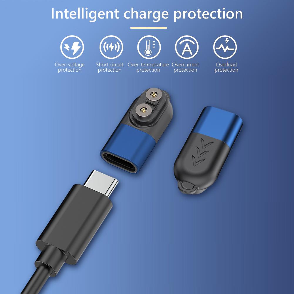 Magnetic Tip Adapter with Overload Guard Magnetic Charging Adapter Type C Charging Adapter for Flashlights Headlamps