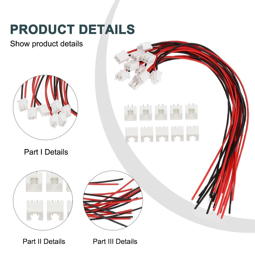 2-4 Pin Connector Plugs With Wire 10 Sets Of 24AWG