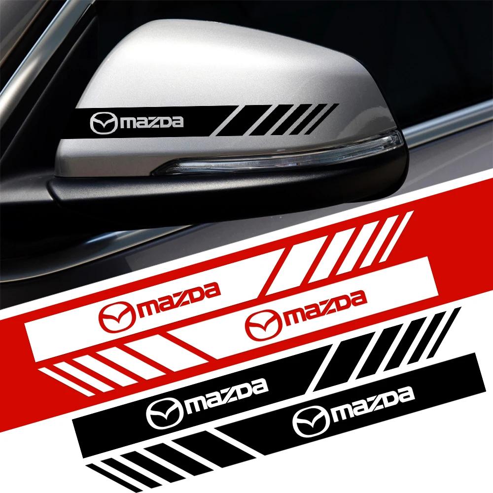 Car Mirror Decoration Stickers Body Trunk Car Emblem Decal Decoration For Mazda 3 4 5 6 Axela Atenza CX-3 CX-5 CX-8 RX8 RX3 MX5 b55