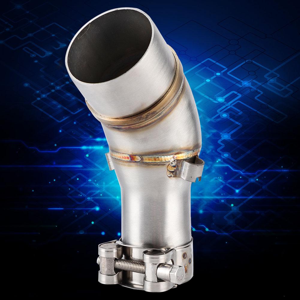 Motorcycle Slip On Exhaust Middle Link Pipe Adapter Connector for Yamaha R25 R3 20132016