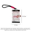 Portable Sliding Keychain Card Holder with Transparent Window Wristlet Lanyard K-Pop Idol Photo Card Storage Case Bag Pendant