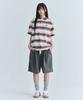 CGP Multi-Stripe Short-Sleeve Collared T-Shirt - Brown
