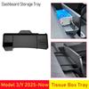 For 2025 2026 Tesla Model Y Juniper Model 3 Dashboard Behind Screen Storage Box Center Console Organizer Tray Sunglasses Holder