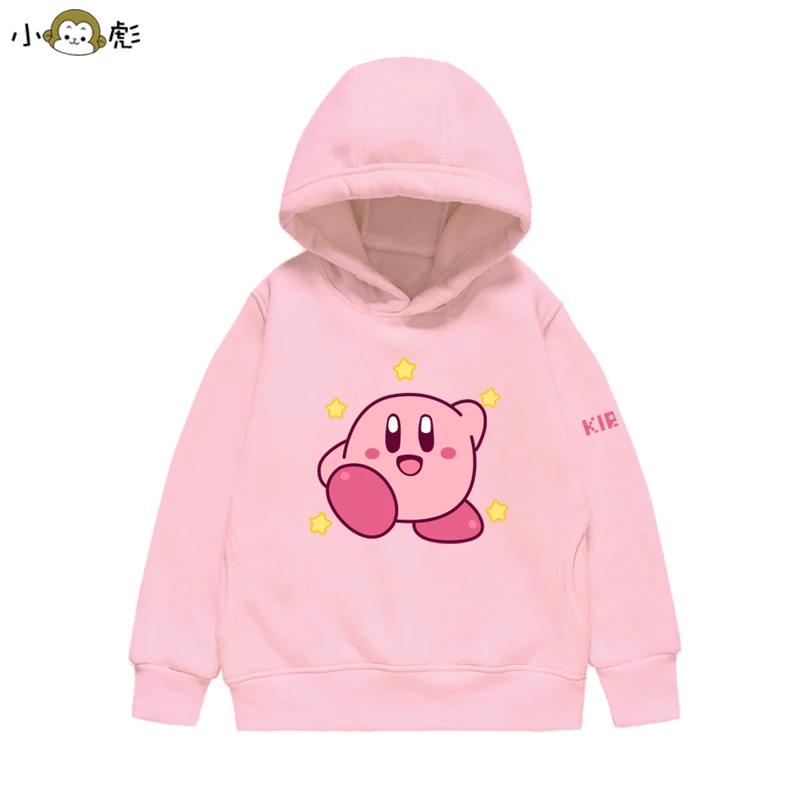 2025 Cute Kirby Hoodies Boys Clothing Kids Children's Boy's Clothing Round Neck Sweatshirt Girls Clothes 4 To 14 Years Hoodies
