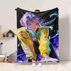 1pc KPop Demon Hunters Cozy Print Blanket Lightweight Warm Flannel Throw Blanket For Sofa, Bed, Living Room