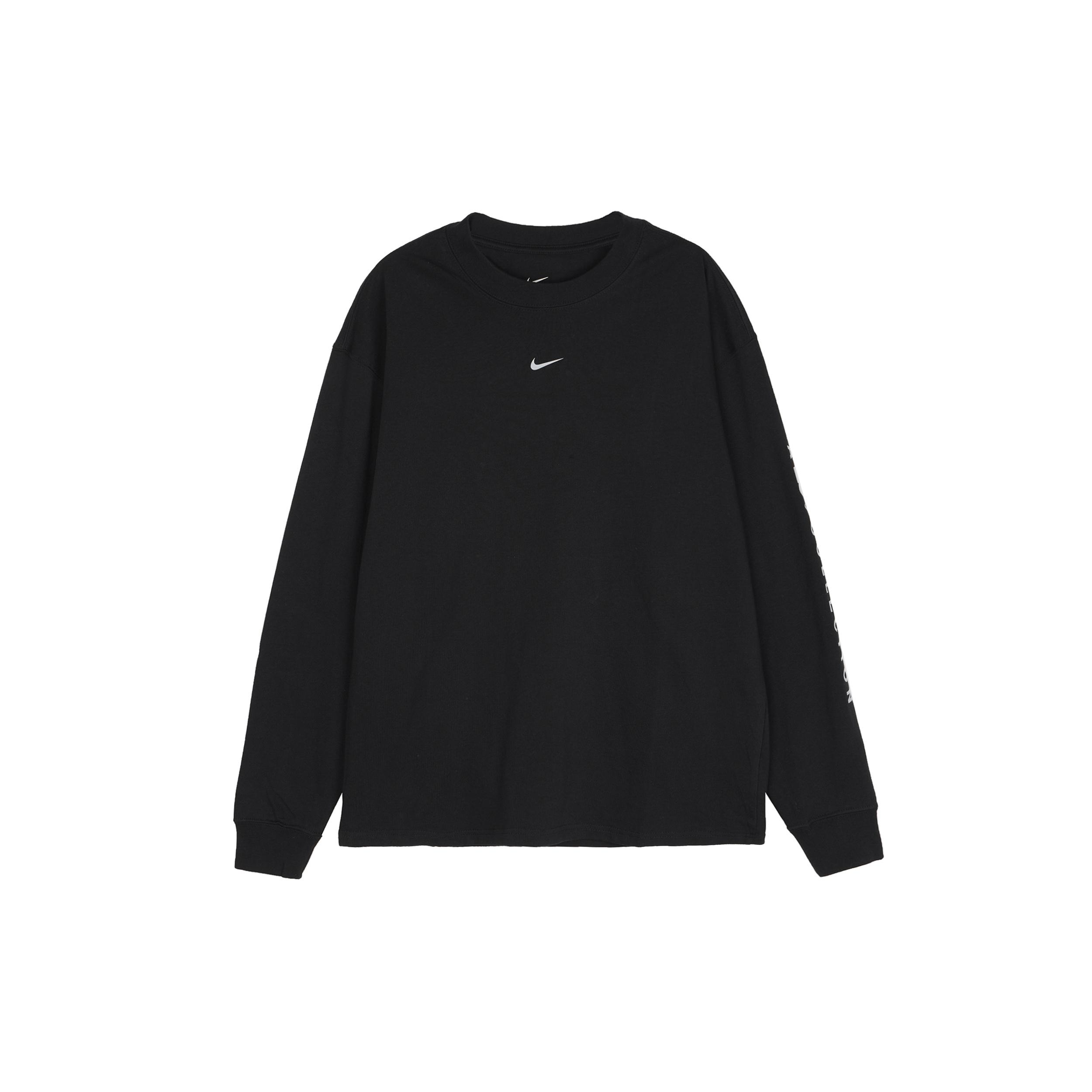 Men s Nike Solid Color Round Neck Long Sleeves Black T-Shirt DJ6175-010 XL