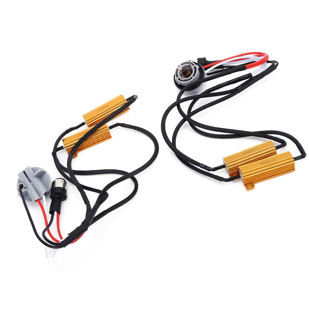 2pcs 1157 LED Decoder 50W Load Resistor Flash Error Free Canceller for Car Headlamp Fog Lamp DRL