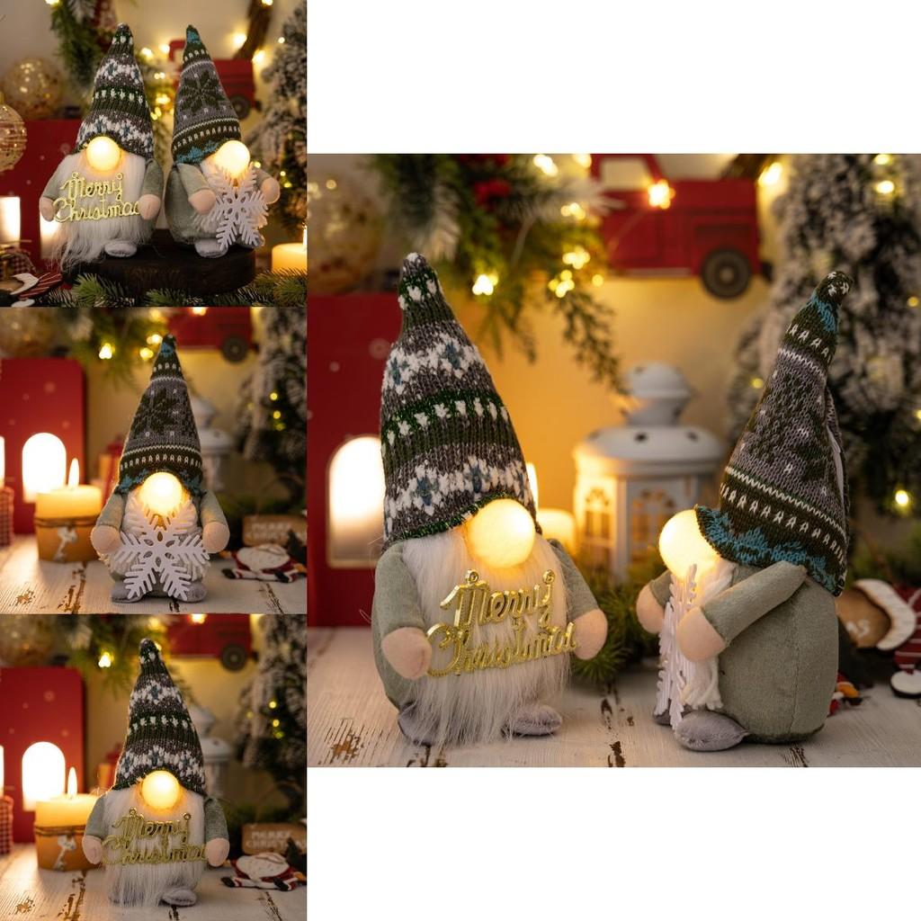 Playful Green Nosed Rudolph Gnome Decoration With Led Lights For Unique Christmas Display