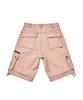 YESEYESEE Contrast Stitch Cargo Shorts Coral