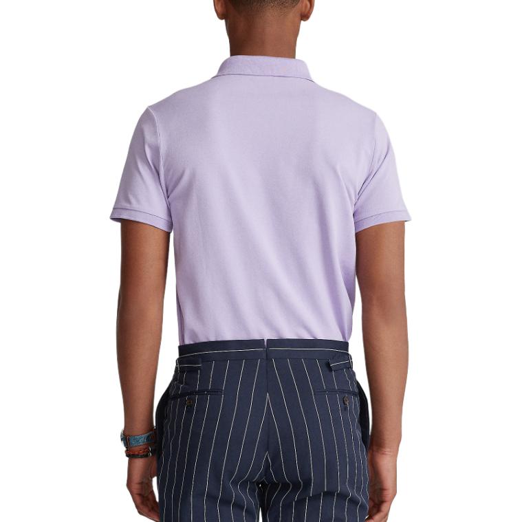 Polo Ralph Lauren Slim Fit Short Sleeve Polo Shirt Men Tops Pink Purple MNPOKNI1N821433-530