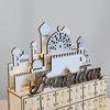 Holz Ramadan Countdown Kalender 30 Tage Schubladen LED Beleuchtet Eid Mubarak Dekorationen für Islamische Feste Heimdekoration