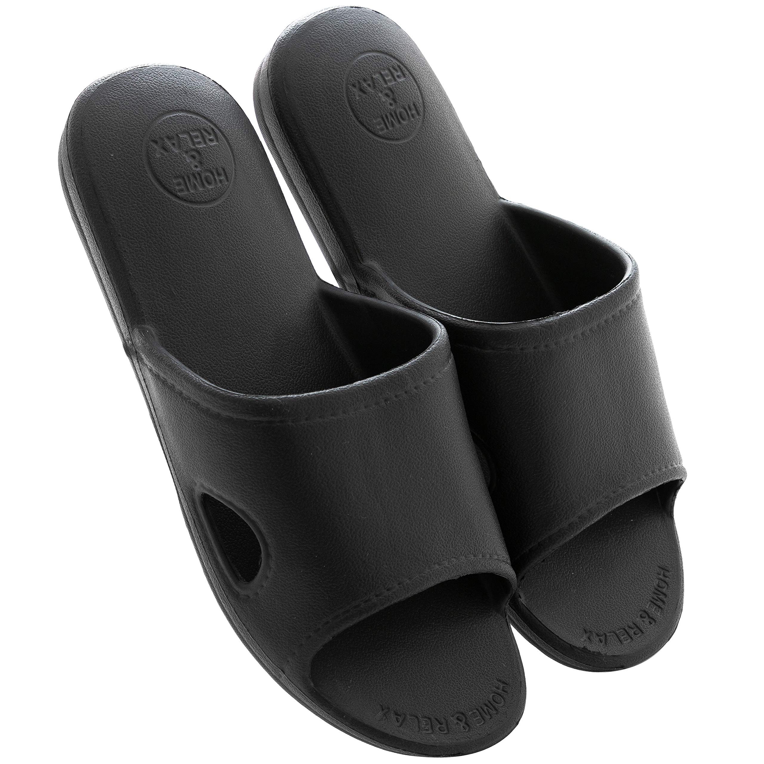 

Nordic Easy to Walk Perfect for Size L [mianshe] Ultra-Lightweight Sandals/Slippers, Hygienic, in, Non-Slip, Guests, Unisex, Black, чёрный