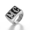 Men's European American Hip Hop Titanium Steel Punk Ring