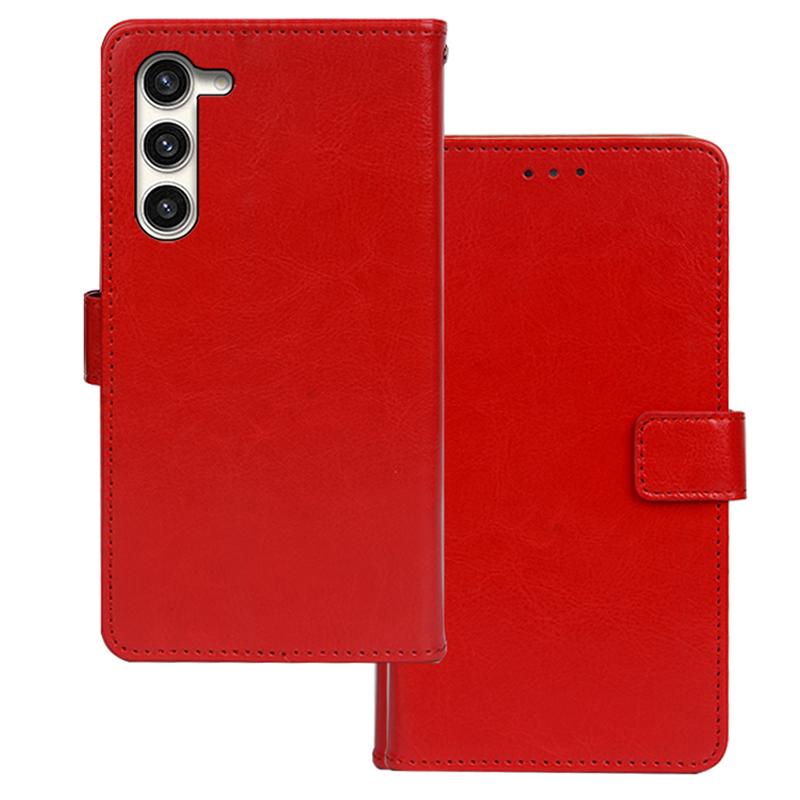 For Samsung Galaxy S24+ PU Leather Phone Case Wallet Crazy Horse Texture