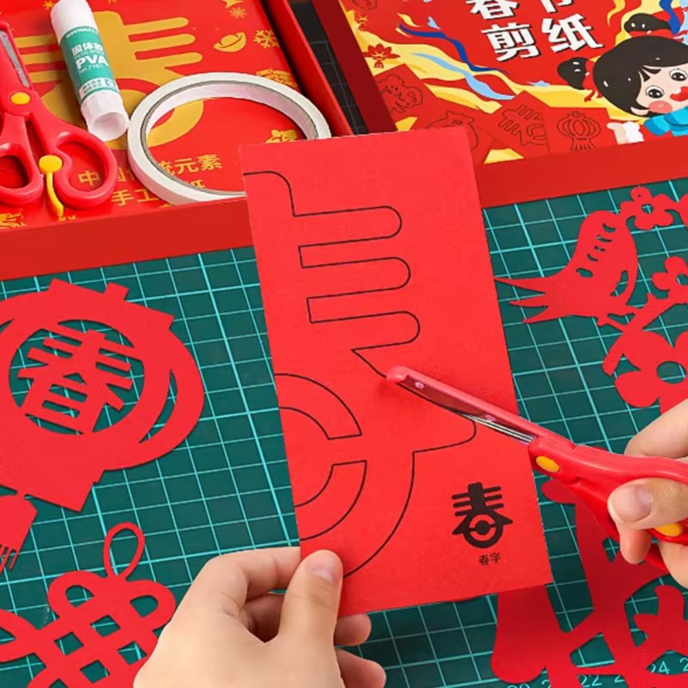 Semi-finished Paper Cutting Kit Handmade Children's Handicrafts  Parent-child Activities