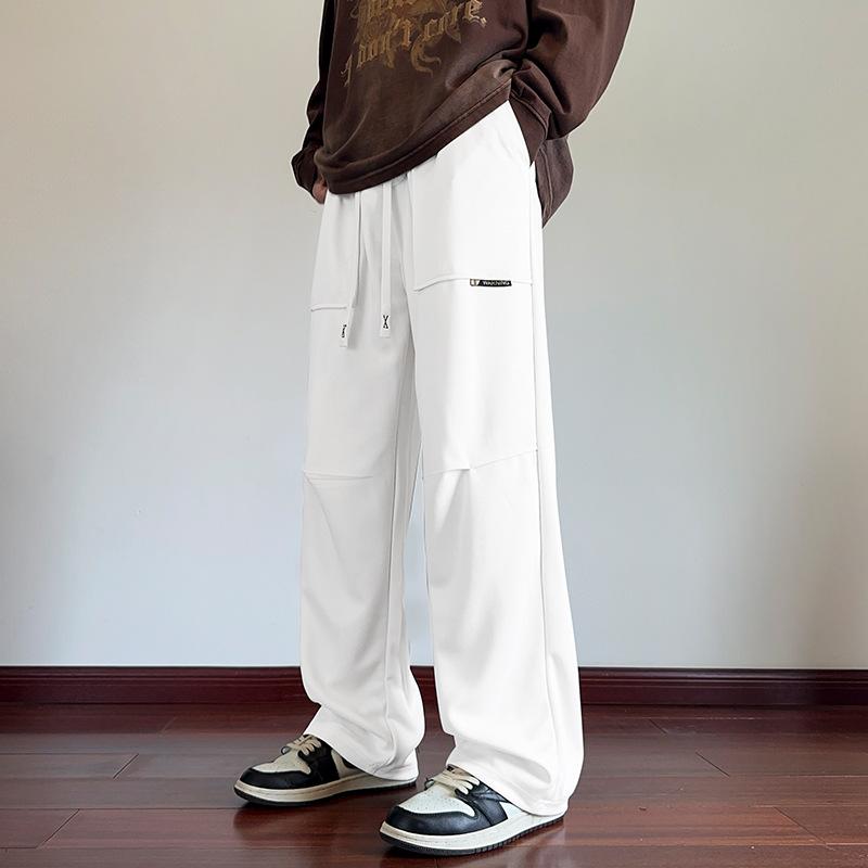 

Мужские повседневные брюки на весну и осень, мужские брюки, брюки до пола, свободные, универсальные, широкие штаны для пота 4XL