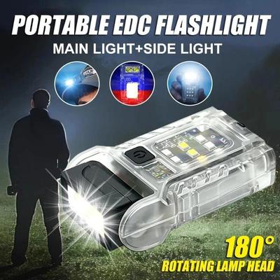Kleine Taschenlampe Kompakt Hell Magnetische Leuchte Mehrere Modi Taschenlampe Arbeitsleuchte Freihändige Leuchten für Wandern Camping Outdoor Reparatur
