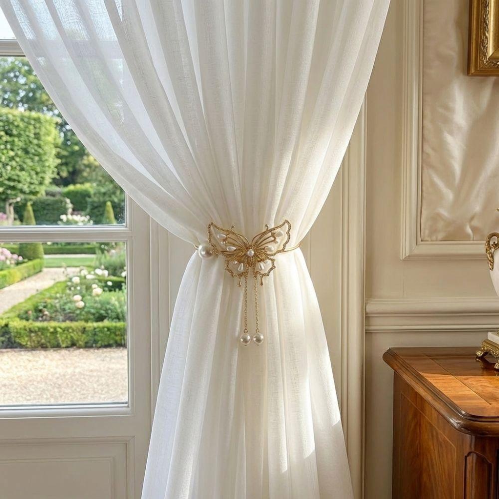 Luxury Curtain Tiebacks Metal Curtain Holdbacks Butterfly Curtain Buckle  Dining Room