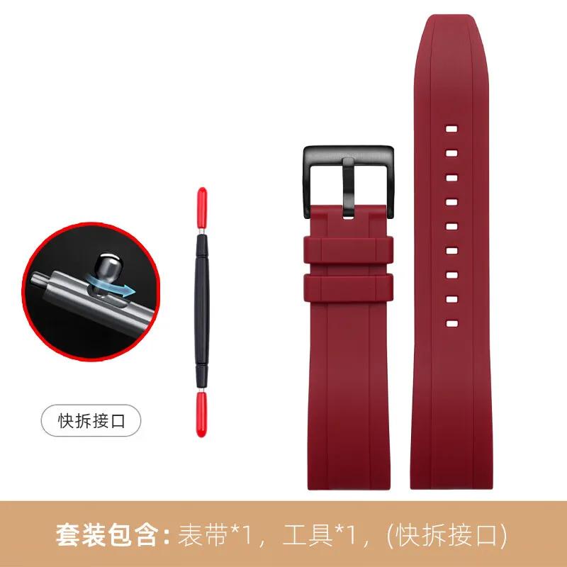 Für Seiko PROSPEX Panda Chronograph SSC813P1/SSC909P1/SSC817P1 Silikon-Gummi-Uhrenarmband – 20mm Weiches Wasserdichtes Armband für Herren