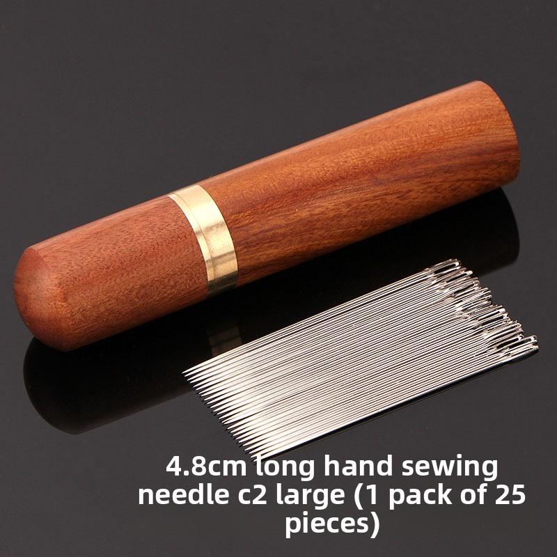 Ebenholz-Röhre Großes Loch Spitze Nähnadel für Handnähen, Handgefertigte Stickerei für Quilts, Stahlnadel