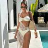 2026 New Style Bikini Sexy High-Class Lace One-Piece Swimwear Set of Three Pieces for Beach Wear Women