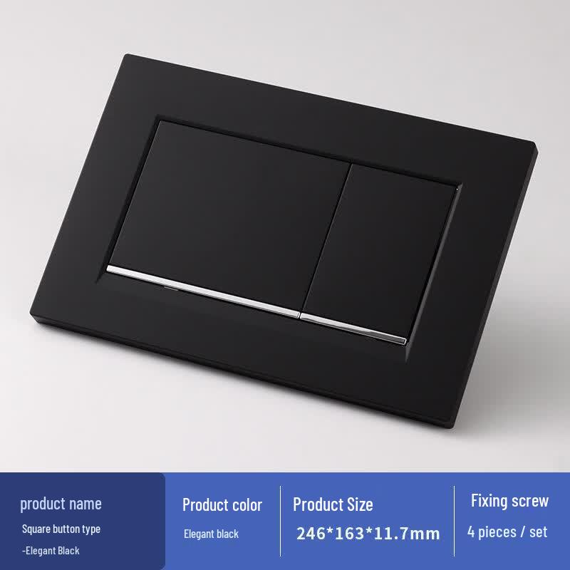Square Button Concealed Wall-Hung Toilet Cistern Panel