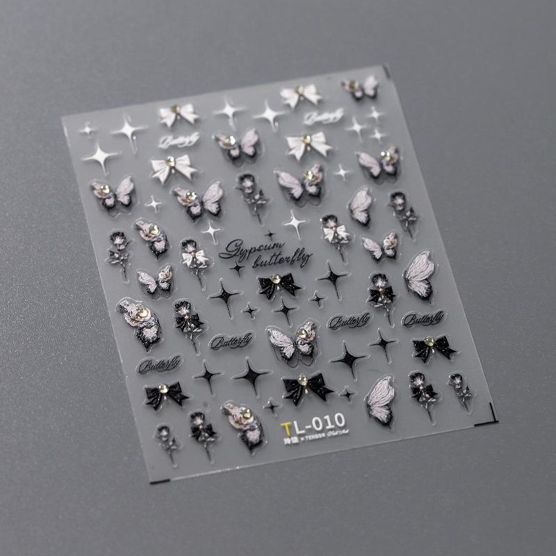 1pcs Cute Cat Claw 3D Jelly Relief Nail Stickers 3D Adhesive Stickers For Nails DIY Slider Nail Art Decorations
