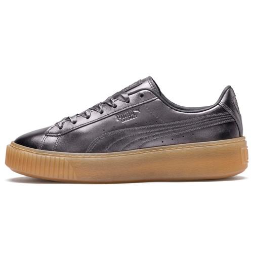(WMNS) PUMA Basket Platform Luxe Silver Women s 366687-01 EU 38.5