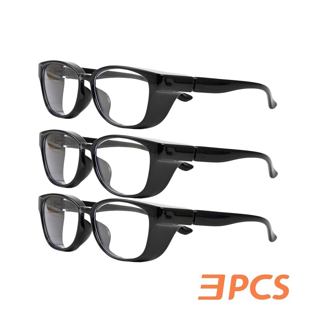1/2/3/4pcs VOPHA Anti-fog safety glasses with clear lenses that block blue light unisex with side wing protection