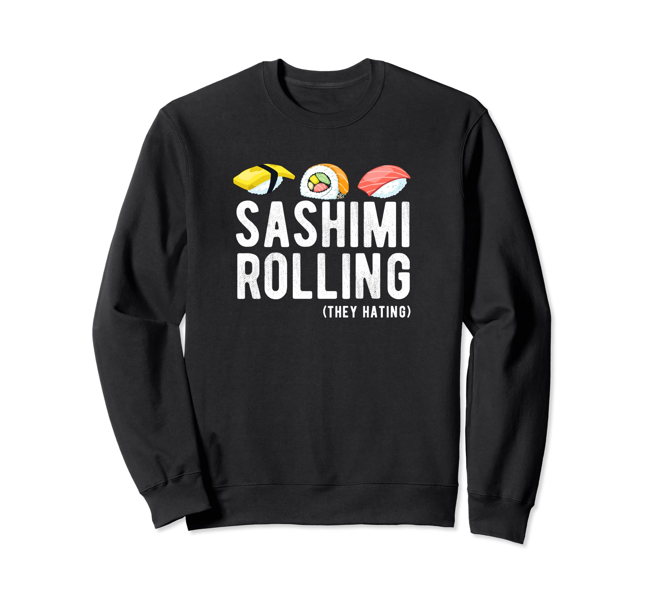 

rolled Itamemae sweatshirt Sashimi, bread, sushi, fan, чёрный