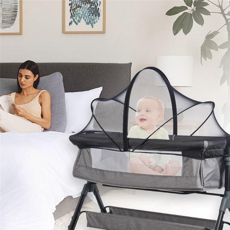 Foldable Mosquito Net Breathable Folding Crib Cover Bassinet Mosquito Net Cover for Baby Crib To Keep Cats/Bugs Out