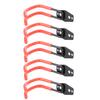 5Pcs Wall Mounted Double Hook Heavy Duty Garage Storage Utility Hooks with AntiRust Coating(Orange )