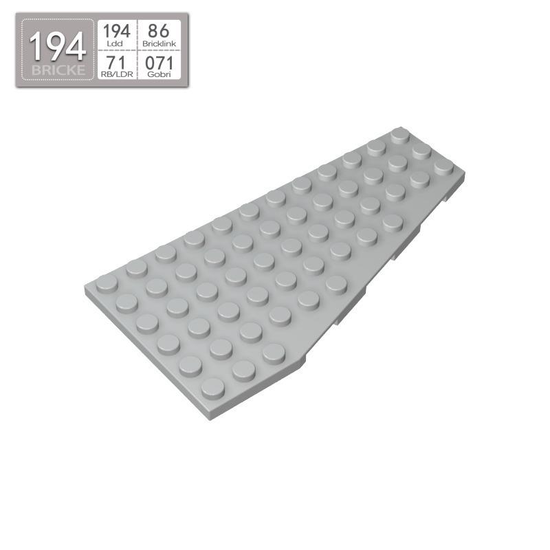 BRICKE 30356 6x12 Right Wedge Plate, LEGO-Compatible Building Block