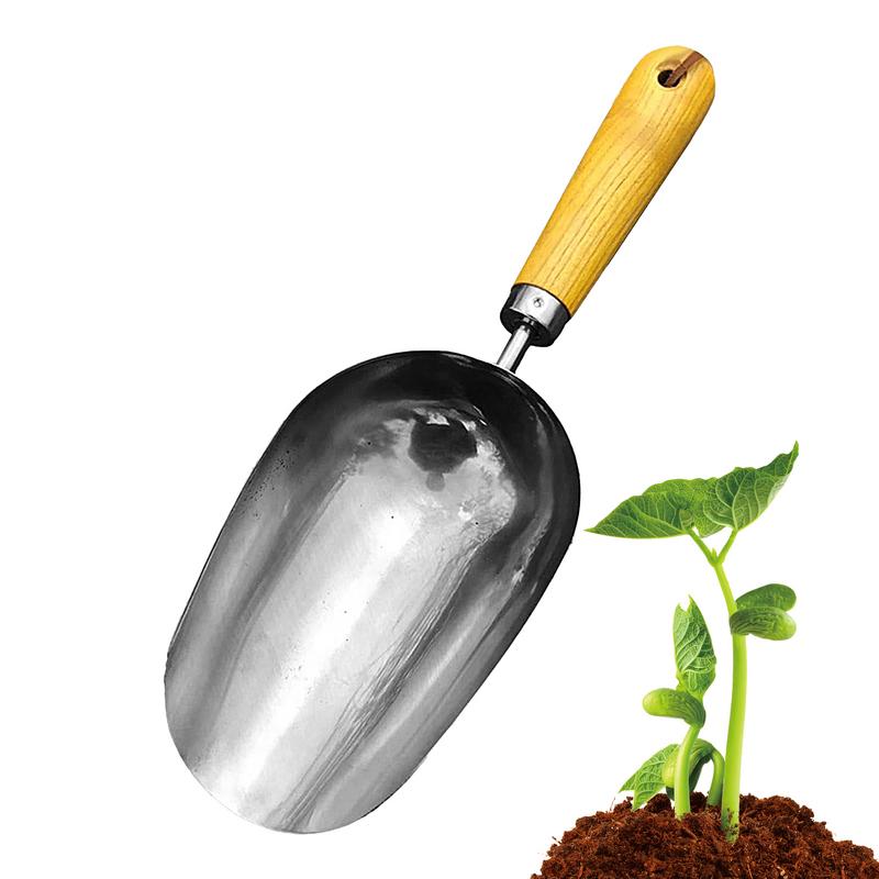 

Soil Scoop For Indoor Plants Ergonomic Flour Scoop Stainless Steel With Wooden Handle Multi-purpose Garden Shovels For China Mainland