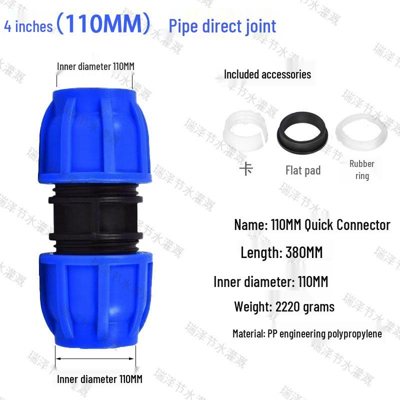 Blue Cap Quick Connect Water Pipe Fittings: No-Heat Fusion Repair Elbow, Tee, Ball Valve, Union Accessories