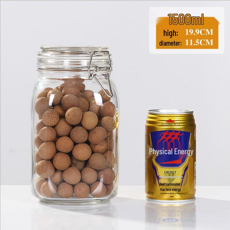 Food-Grade Glass Storage Jar for Nuts, Grains, Wine, Tea, and Honey