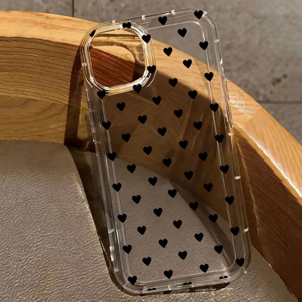 For Xiaomi Mi 14T 15T 13T 12T 10T 11T Pro 14 12 11 13 Lite 15 Note 10 Transparent Clear Cover TPU Silicone Heart Love Phone Case