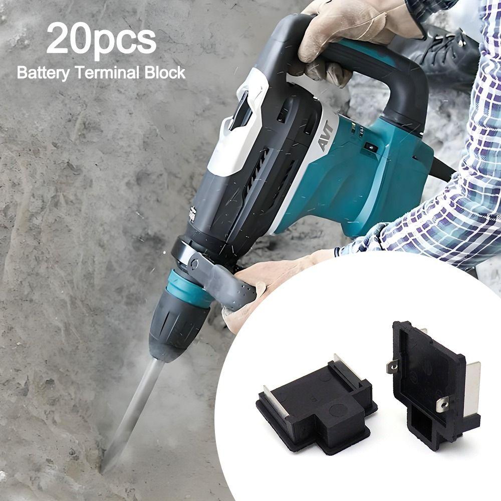 20pcs NEW Universal Battery Clips Flame retardant Durable Battery Connector Battery Terminal Block for Makita Power Tool