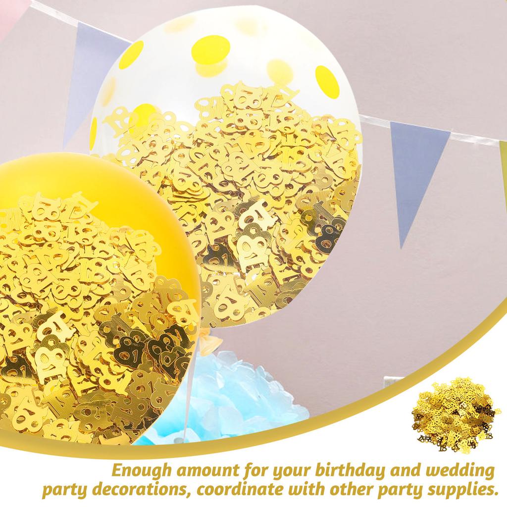 600Pcs Plastic Number Confetti Birthday Table Decor Shiny Smooth Festival Party Wedding Celebration DIY Craft Invitations Cards