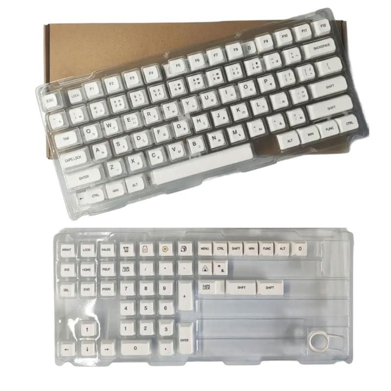 120Keys Keycaps XDA Sublimations Minimalist White Keycap for Mechanical Keyboards Russian Korean English Japanese
