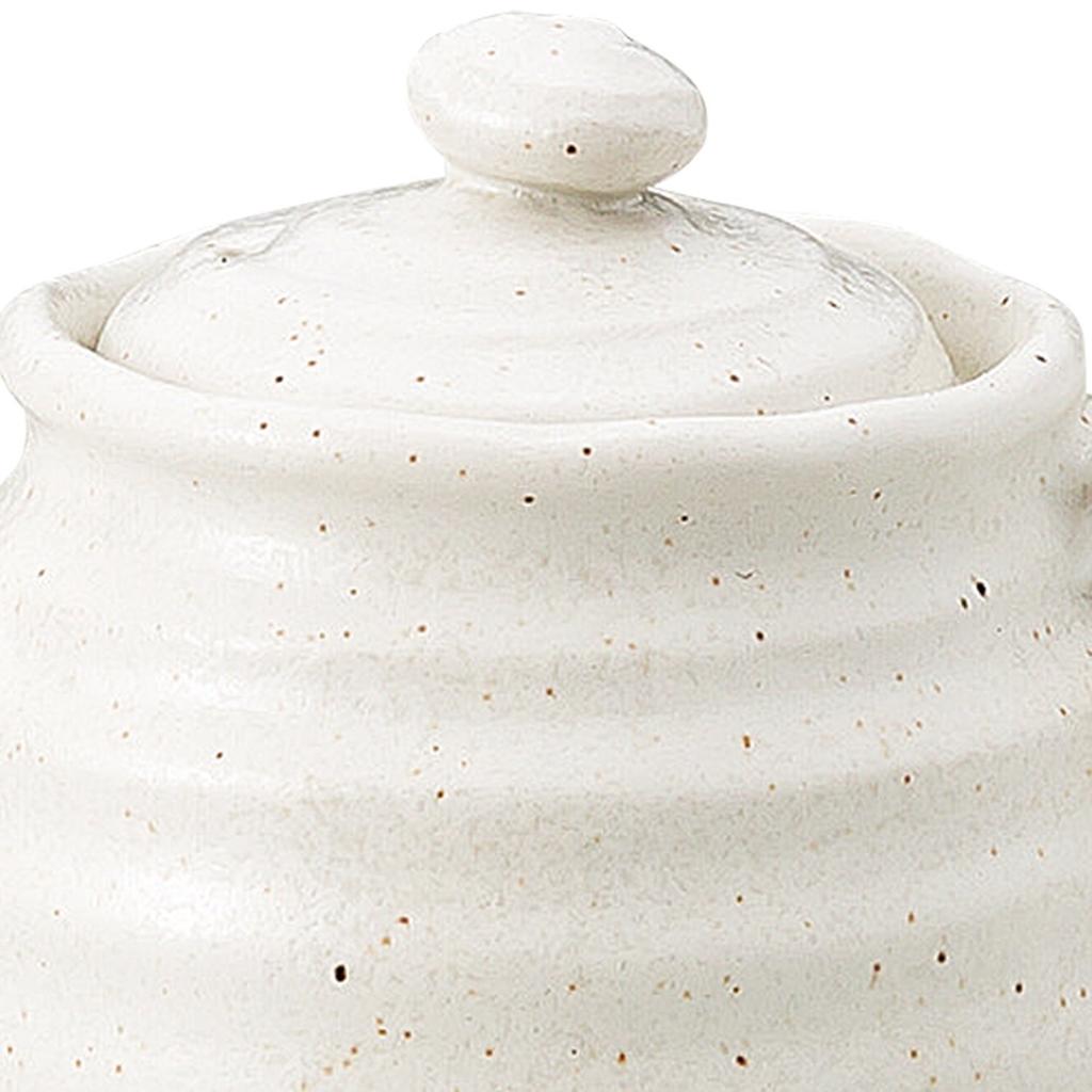 Soho Kiln Ceramic Pot, White Glaze (with Strainer), 420cc, 482-13-403, Approx. 11 X 11cm